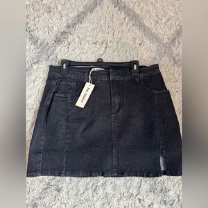 Black Denim Skirt (with shorts inside)